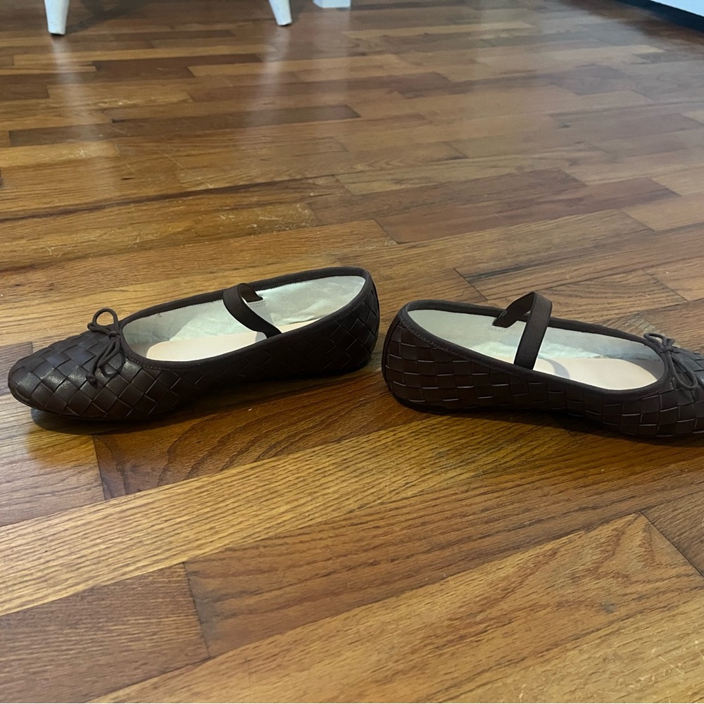 Loeffler Randall - Leonie Espresso Woven Ballet Flat - size 6.5 - Picture 5 of 7